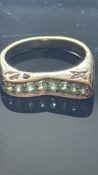 9ct Gold ring set with peridot Weight 3.5g