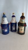 Three Bellâ€™s commemorative Scotch whisky decanters, 1990