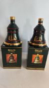 Two Bell's Christmas Decanter Scotch Whiskies, 1993 & 1995