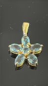 18K yellow-gold pendant set with oval and round Russian alexandrite totalling approximately 2.44