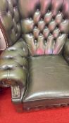 Leather Chesterfield Wingback Armchair