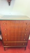 Macintosh Mid-Century teak tallboy chest of drawers