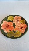 Moorcroft hibiscus plaque