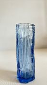 Blue glass vase