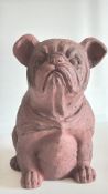Terracotta sitting bulldog