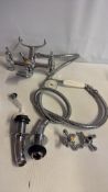 Chrome bath shower mixer tap set