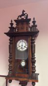 Friedrich Mauthe walnut wall regulator clock, c.19