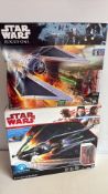 Two boxed Hasbro Star Wars spacecraft toys