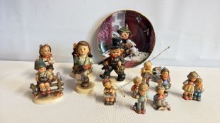 Goebel Hummel figurines, ornaments and plate