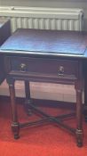 Mahogany single-drawer side table