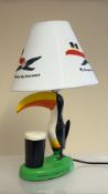 Guinness toucan lamp & shade