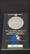 1984 Olympic dollar .900 fine silver proof collec