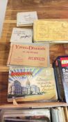 Collection of vintage fold-out postcard booklets a