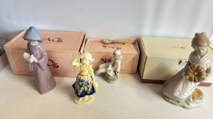 Group of NAO by Lladro and Old Tupton Ware porcela