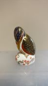 Royal crown derby kingfisher with gold stopper