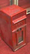 Cast iron Royal Mail wall post box