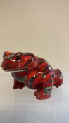 Anita Harris large toad signed in gold