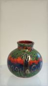 Anita Harris bluebell wood vase signed in gold