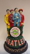 Cast iron Sgt Pepper Longley hearts band door stop Beatles (height 36cm)