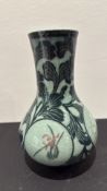 Chinese celadon crackle bud vase with Four Gentlemen roundels