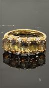 9ct Gold ring set with sapphire & diamond Weight 3