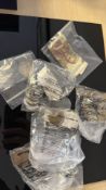 Unsorted coin & note collection