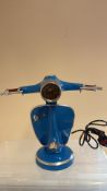 Blue vespa table lamp