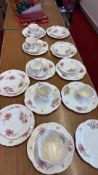 Shelley Stocks pattern bone china tea ware