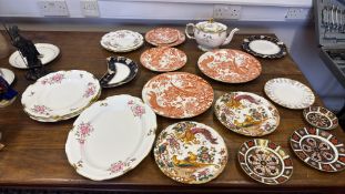 Royal Crown Derby mixed pattern bone china tableware