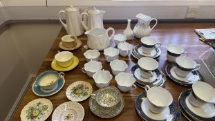 Shelley and Royal Doulton bone china tea and coffee wares, mixed lot
