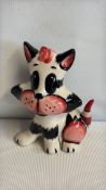 Lorna Bailey Hand-painted ceramic cat figurine