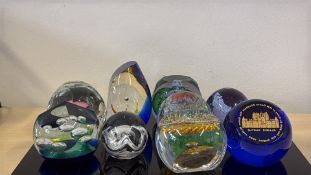 Collection of Caithness paperweights with boxes