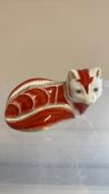 Royal crown derby red fox silver stopper