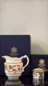 Royal Worcester trinket box & Worcester jug - both