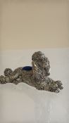 800 grade silver Poodle pin cushion