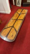 Mid-Century marquetry glass-top coffee table