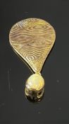 Sterling silver pendant with 14ct gold overlay set