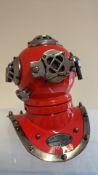 Red divers helmet