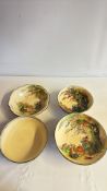 Royal Doulton Under the Greenwood Tree Bowls, Set of 4