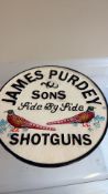 Cast iron James Purdey & Sons shotguns sign