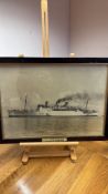 Framed photograph of P & O S.S. Strathnavera