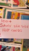 Lot of 100+ British saucy seaside comic postcards