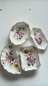 4 Crown Derby posies dishes