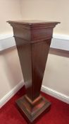 Mahogany inlaid pedestal stand