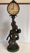 Juliana figural lyre-form mantel clock