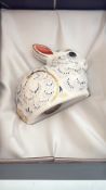 Royal crown derby bunny gold stopper boxed