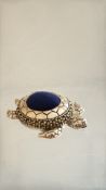 Silver turtle pin cushion
