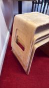 Set of 4 bent plywood nesting tables