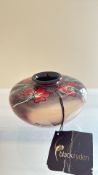 Moorcroft Black Ryden squat vase