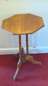 Victorian Pine Octagonal Tripod Table